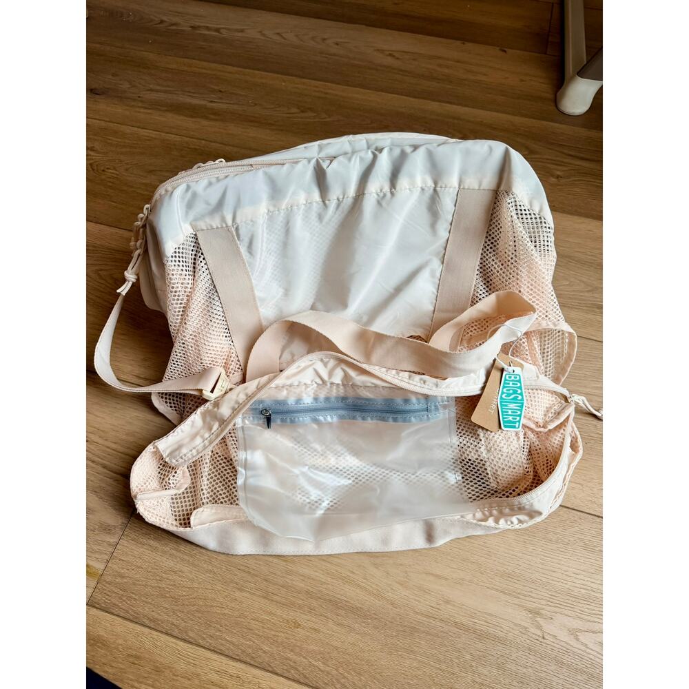 BAGSMART Weekender Duffel Travel Gym Bag in Cream NWT - Picture 5 of 9